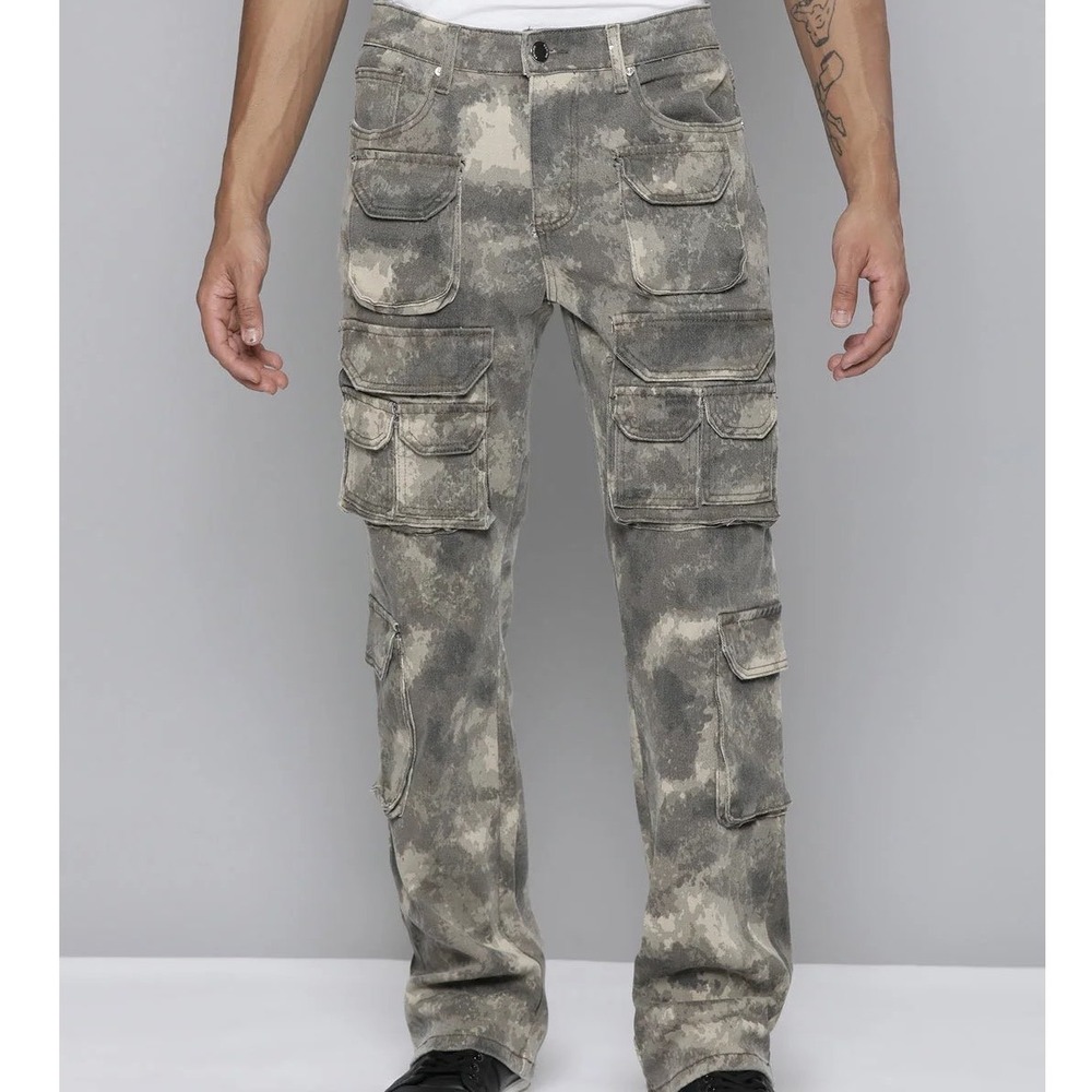 Waimea Cargo Pants Mens 30x36 Camo Excellent Streetwear Gorpcore Stacked Fit